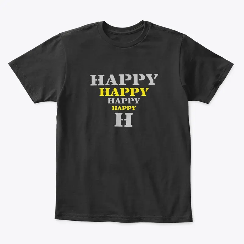 "happy" printed design.