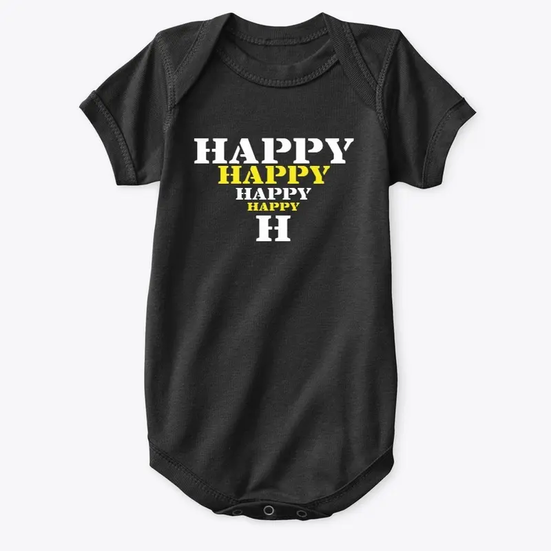 "happy" printed design.