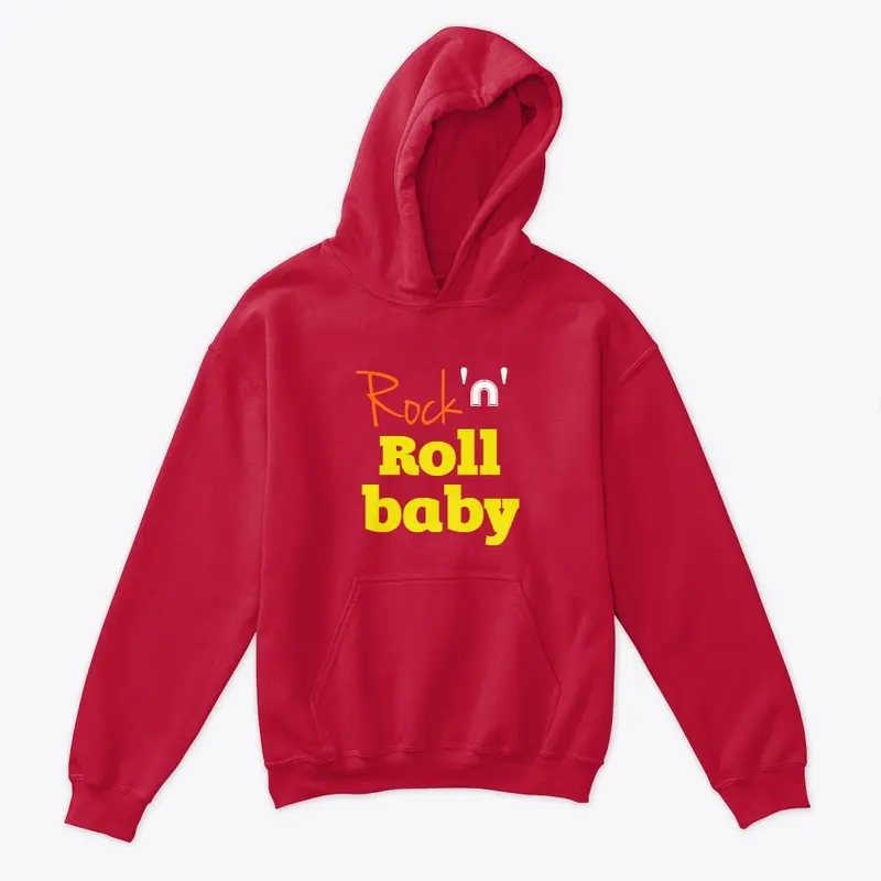 "Rock 'n' roll baby!" printed Designs.