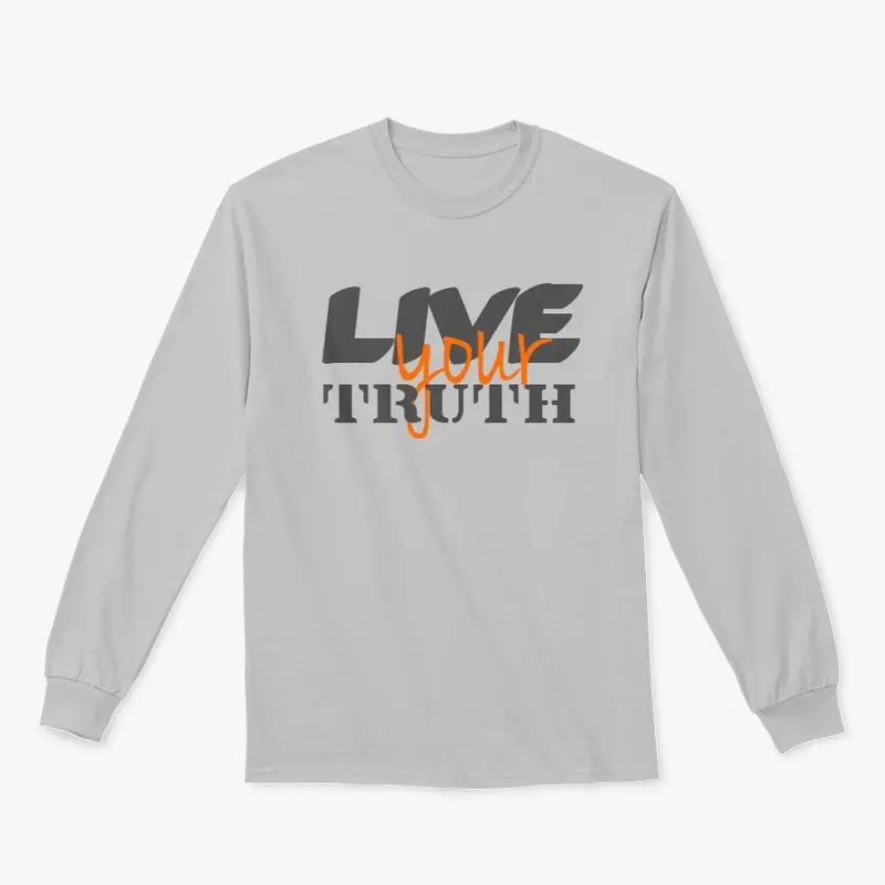 "Live Your Truth" printed design.