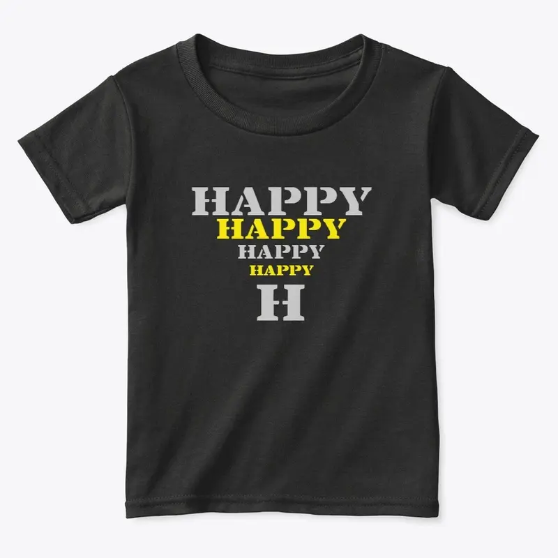 "happy" printed design.