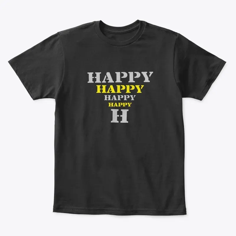 "happy" printed design.